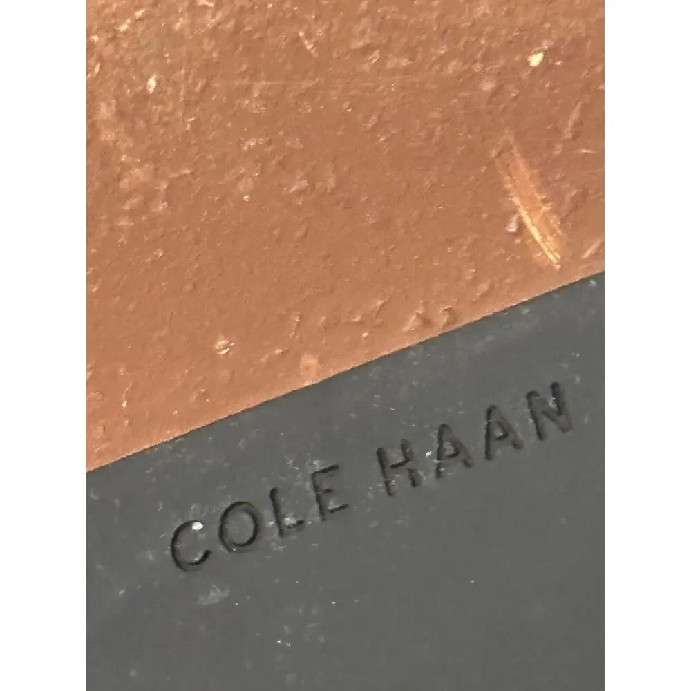 Cole Haan Dark Brown Pebbled Leather Buckle Loafers